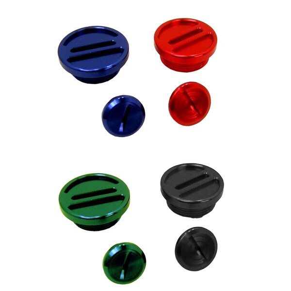 Outlaw Racing Anodized Billet Engine Plug Kit - Red For Kawasaki KX250F, 2006-2015 PP2706R - main